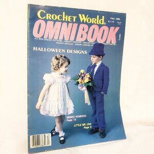 Crochet World Omni Book Magazine Fall 1986 Halloween Rompers Sleeping Afghan